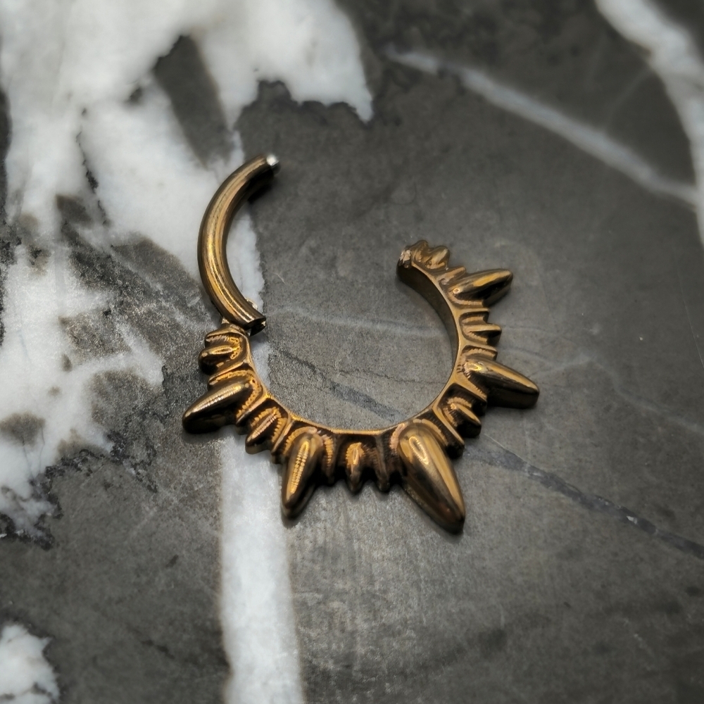 Medieval Spike Piercing Clicker Ring, Septum Ring Or Daith Earring
